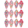 12Pcs 4-Color Ice Cream Hair Set No.01