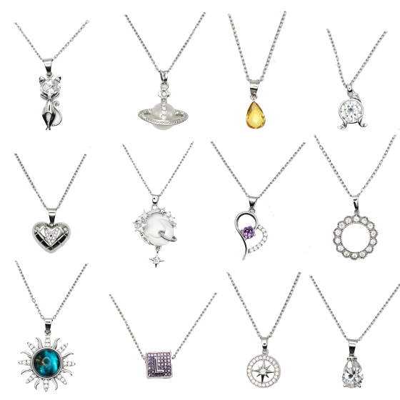 12PCS Gemstone Necklace Set 22