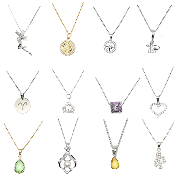 12PCS Gemstone Necklace Set 23