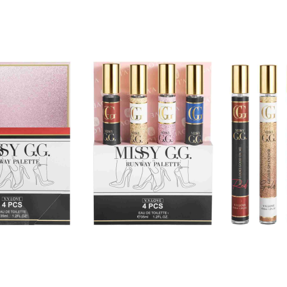 4PCS Pink&White&Black Perfume set 7