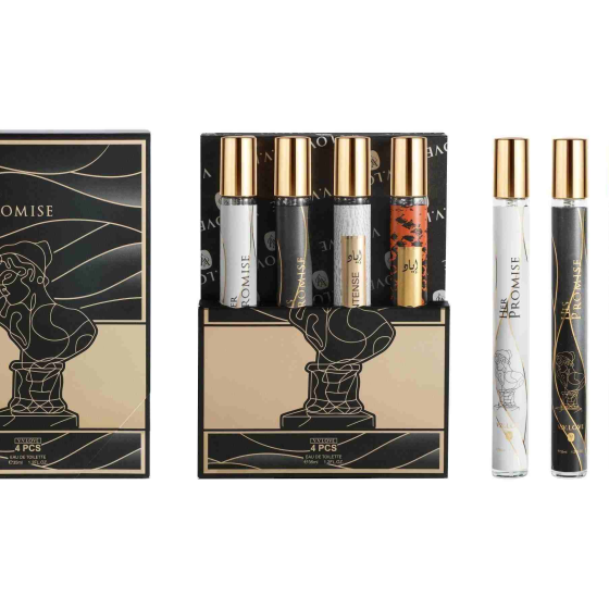 4PCS Black sculpture Perfume set 17