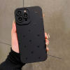 黑色爱心适用苹果16plus手机壳iPhone12/13/14硅胶16软15pro防摔X 黑色苹果16