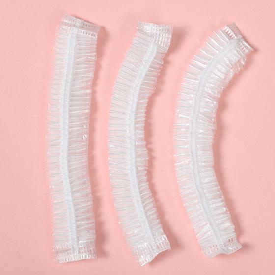 一次性浴帽女款加厚防水加大塑料洗澡头套发膜裕帽焗油帽子沐浴帽（46cm 50只装）