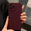 phone case适用新款11天使眼12液态13硅胶14纯色苹果15promax1678(酒红色)