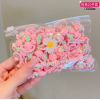 儿童皮筋不伤发弹性好女童橡皮筋宝宝头绳小号扎头发啾啾发圈发饰粉色20件套