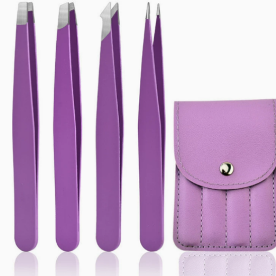高精密眉毛夹小镊子修眉拔毛用夹子不锈钢眉夹四件套装拔胡子神器