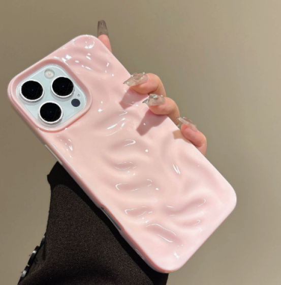 适用iPhone陨石纹手机壳 苹果15简约时尚纯色tpu全包护套