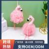 儿童新款卡通沐浴球浴花可爱泡澡球浴球火烈鸟洗澡泡泡超柔软搓澡