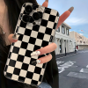 黑色方格适用苹果16E/15/14/13/12PROMAX精孔手机壳iphone11软XSM（16promax）
