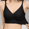M(XXL)多情猫粉底液内衣女夏薄无痕小胸聚拢显大隐形肤色美背文胸加厚(黑色)